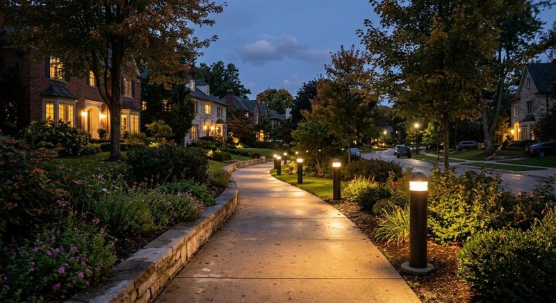 Sidewalk Lighting Installation in Heber City, UT