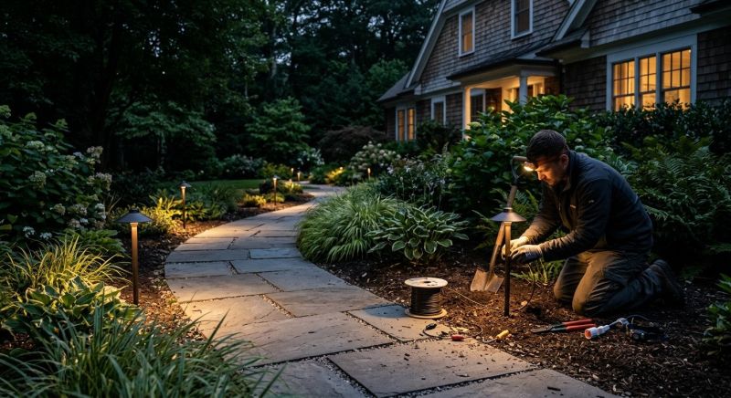 Sidewalk Lighting Installation in Provo, UT
